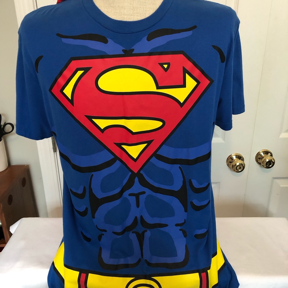 DC Comics Superman Kids Costume T-Shirt - Blue, Red, Yellow with Cape